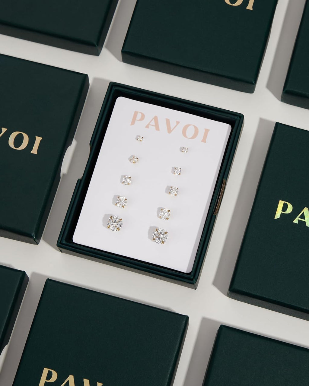 PAVOI 14K White Gold Plated Cubic Zirconia Initial Necklace | Letter Dainty Necklaces for Women