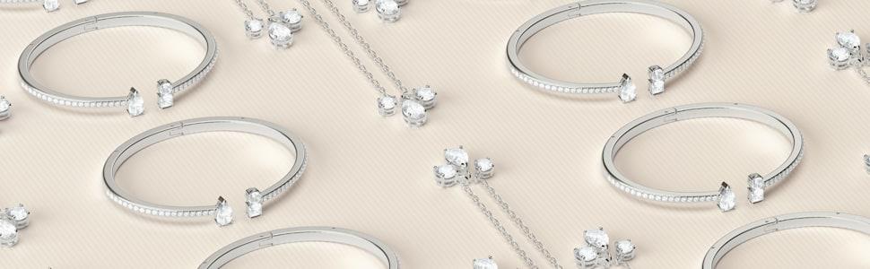 Swarovski Sparkling Dance Crystal Necklace and Earrings Set Jewelry Series