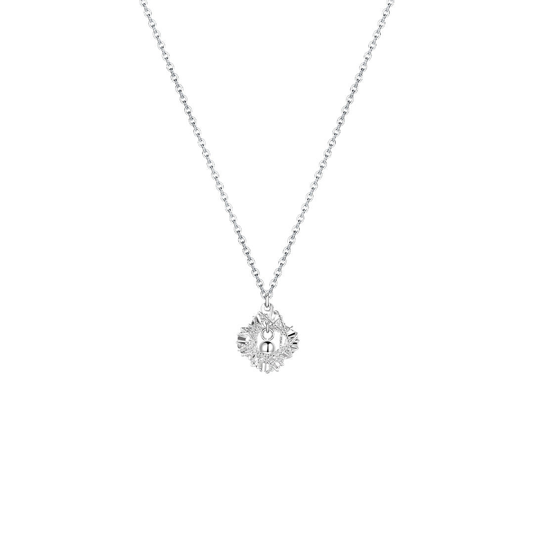 5G Flashing Pure Silver 999 Sterling Silver Necklace Niche High-End Clavicle Chain New Qixi Festival Birthday Gift for Girlfriend