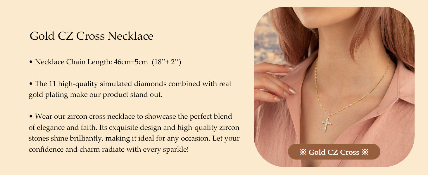 Perfect Gifts for Women – 14K Gold & Silver Plated Crown Cross Necklace, Enhanced Sparkle & Non-Tarnish Faith Jewelry with 12-Color Zircon Birthstones, Birthday & Christmas Gifts