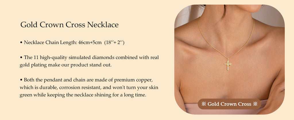 Perfect Gifts for Women – 14K Gold & Silver Plated Crown Cross Necklace, Enhanced Sparkle & Non-Tarnish Faith Jewelry with 12-Color Zircon Birthstones, Birthday & Christmas Gifts