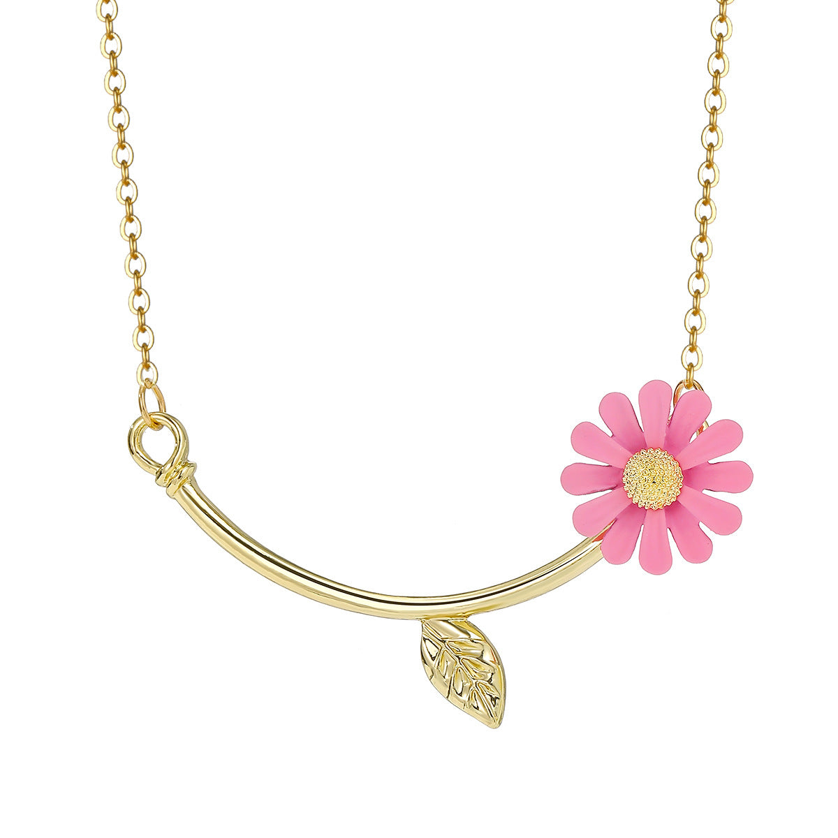 Hot-Selling Daisy Necklace for Women Sweet Fashion Versatile Flower Design Clavicle Chain Necklace