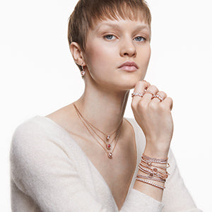 Swarovski Infinity Heart Jewelry Collection, Necklaces and Bracelets, Rose Gold & Rhodium Tone Finish, Clear Crystals