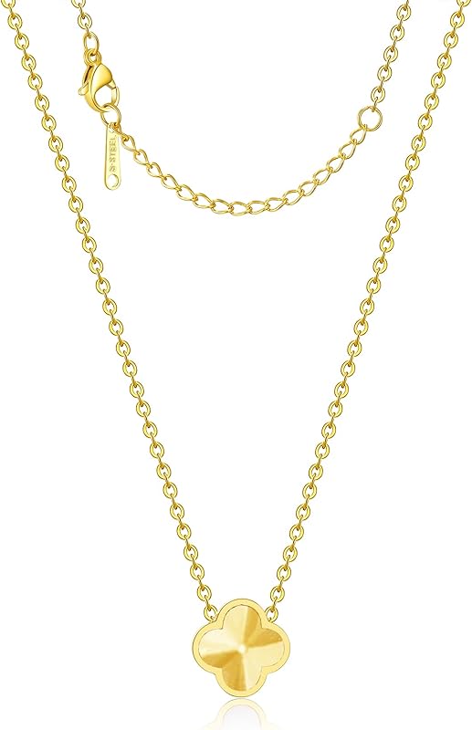 Clover Necklace for Women Four Leaf Clover Necklace Flower Lucky Pendant for Women