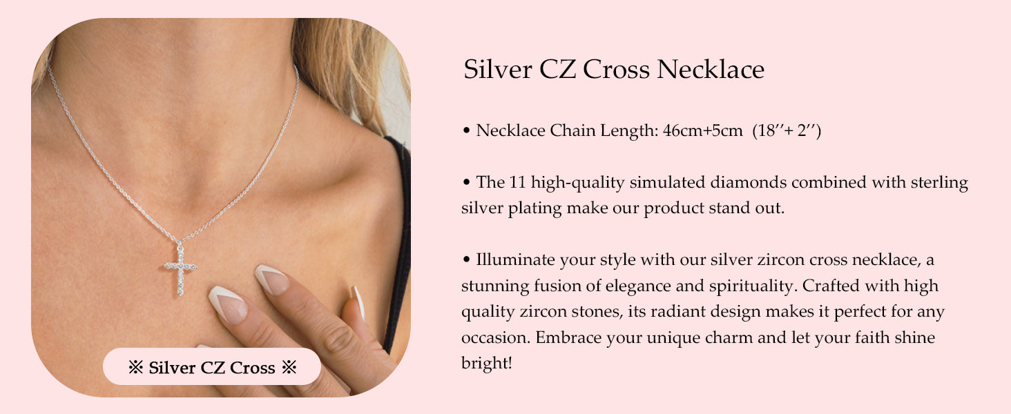 Perfect Gifts for Women – 14K Gold & Silver Plated Crown Cross Necklace, Enhanced Sparkle & Non-Tarnish Faith Jewelry with 12-Color Zircon Birthstones, Birthday & Christmas Gifts