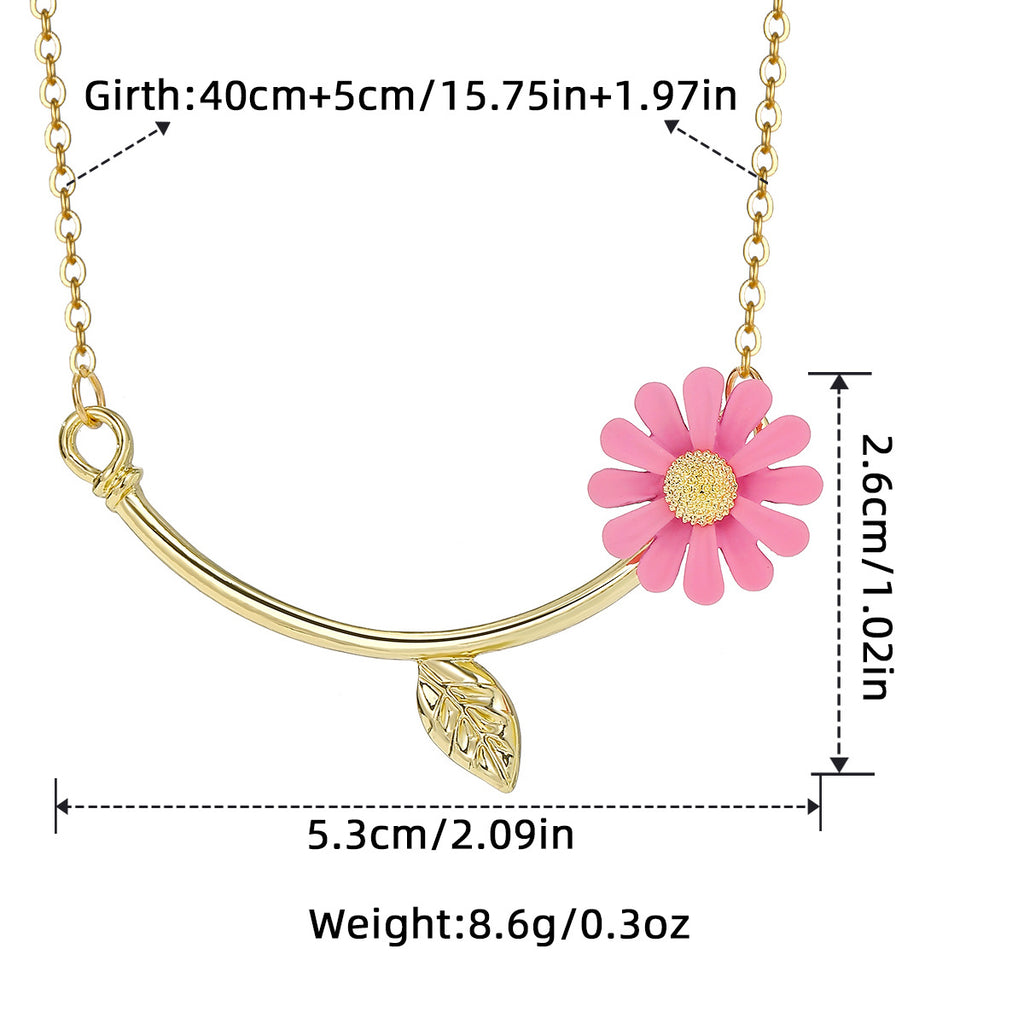 Hot-Selling Daisy Necklace for Women Sweet Fashion Versatile Flower Design Clavicle Chain Necklace