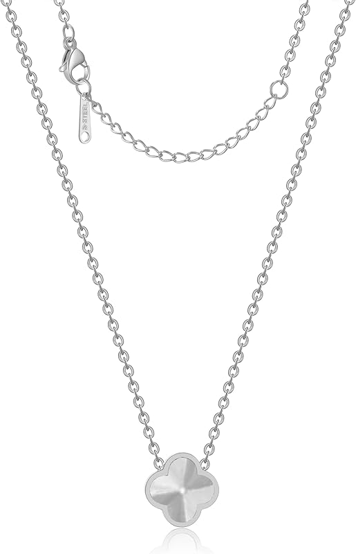 Clover Necklace for Women Four Leaf Clover Necklace Flower Lucky Pendant for Women